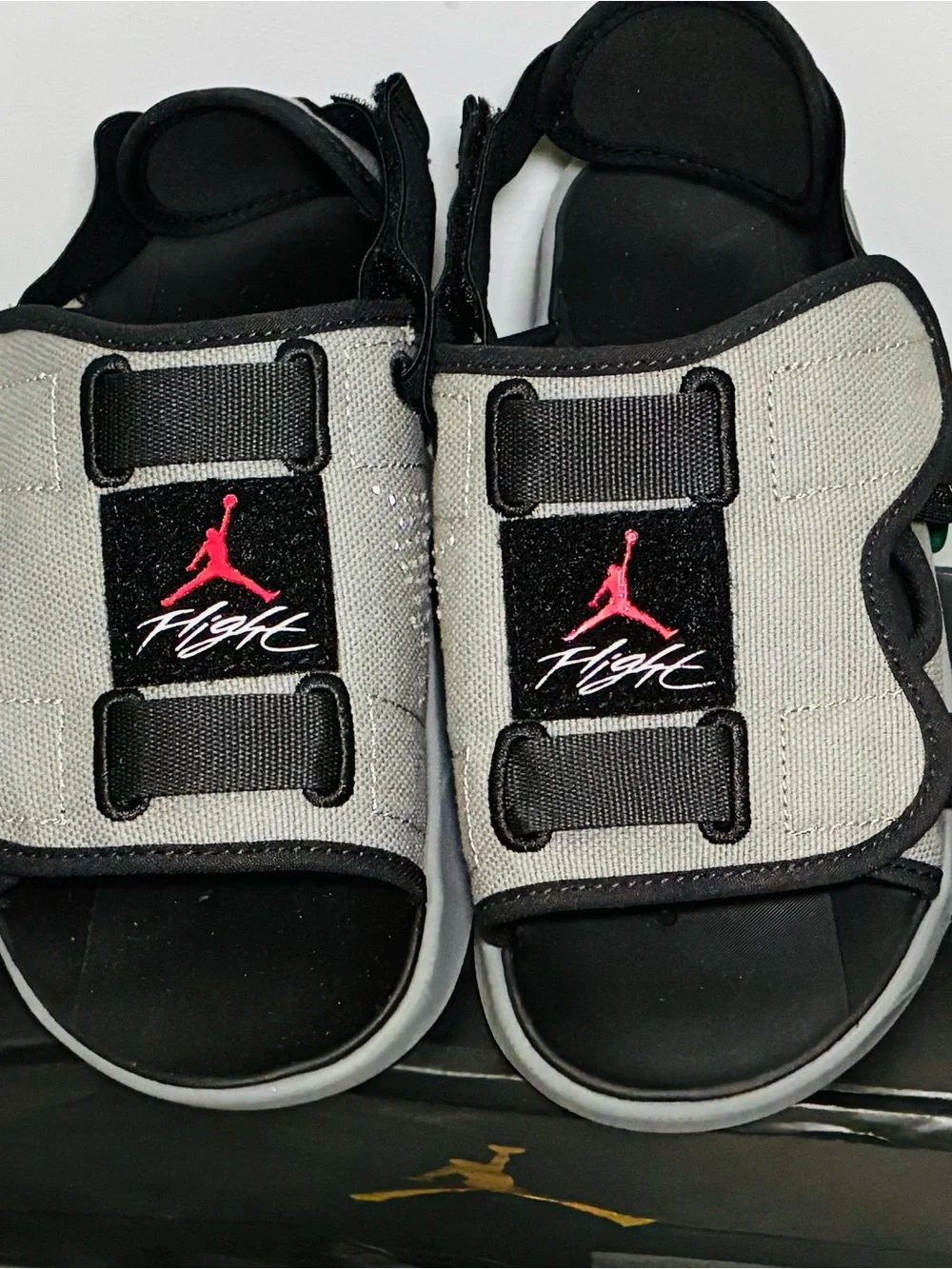 Nike Air Jordan slide Smokey gray and red men’s 7